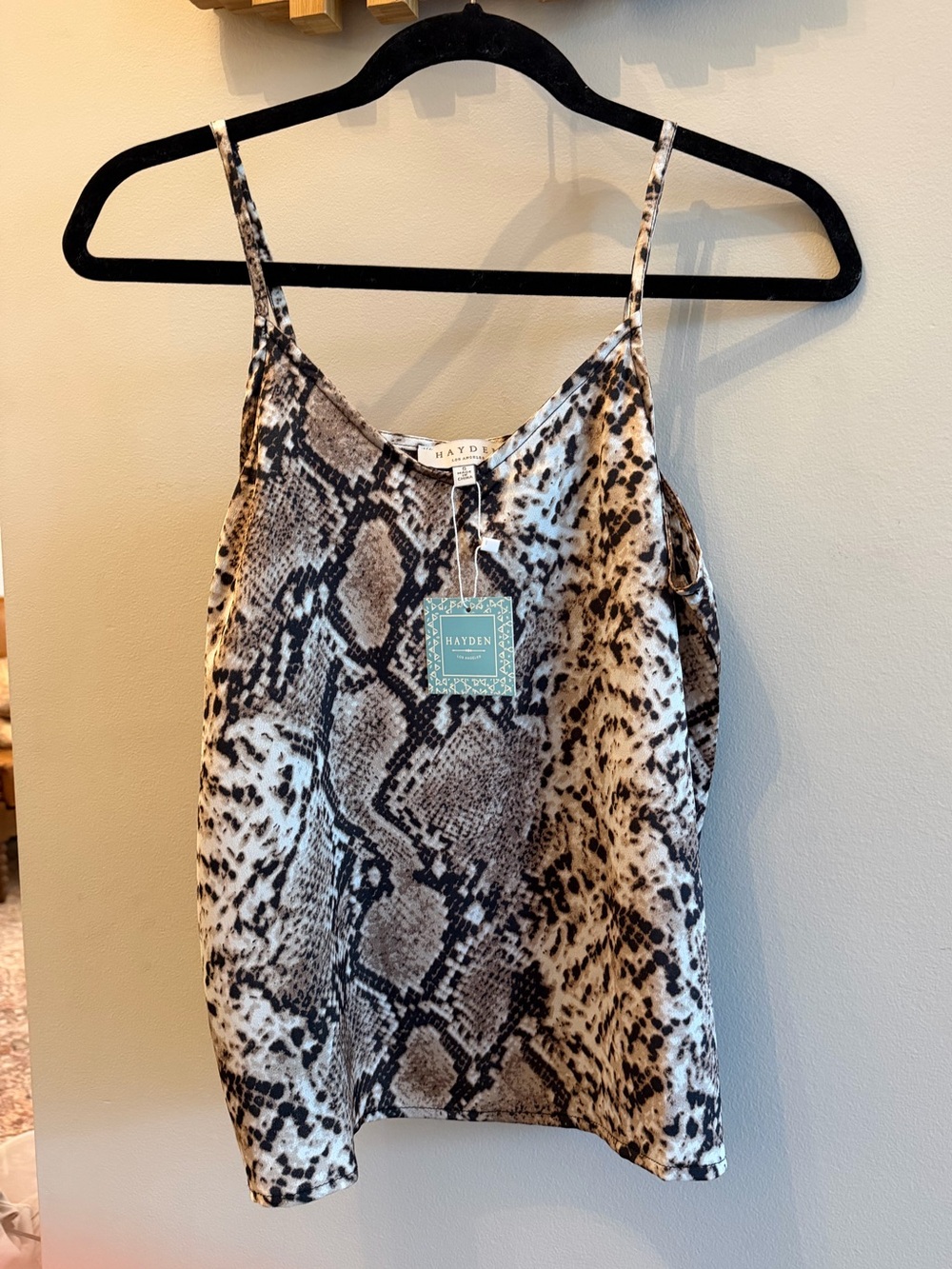 NWT Hayden snakeskin cami tank